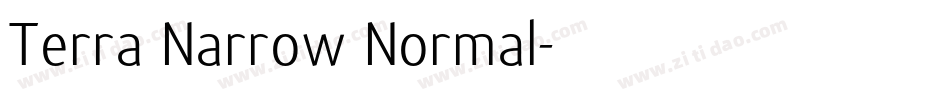 Terra Narrow Normal字体转换